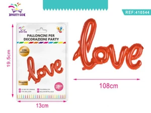 Palloncini LOVE color rosso oro argento champage a scelta gonfiabile party festa - Picture 1 of 5