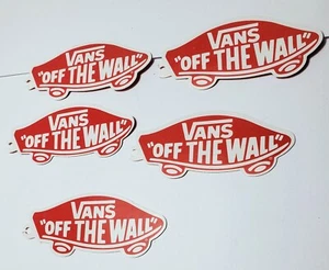 5 VANS OFF THE WALL AUFKLEBER SET 21/2" MINI BOARD 5 Stück Set Rot Skateboard Aufkleber - Bild 1 von 8