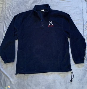Vintage Adidas New York Yankees 1/4 Zip Pullover Fleece Size 3XL Dark Blue XXXL - Picture 1 of 5