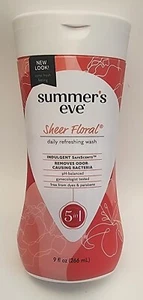 Summer's Eve Daily Refreshing Wash - Floral Transparente - 9 fl oz - Nuevo - Imagen 1 de 2