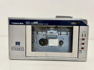 Vintage Toshiba MQ Play Metal Stereo-Kassettenrekorder KT-R2 Walkman Stereomikro - Bild 1 von 10