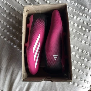 Adidas X Speedportal+ FG J GZ5120 Unisex Kid's Black/Pink Soccer Cleats Sz 6 NIB - Picture 1 of 8