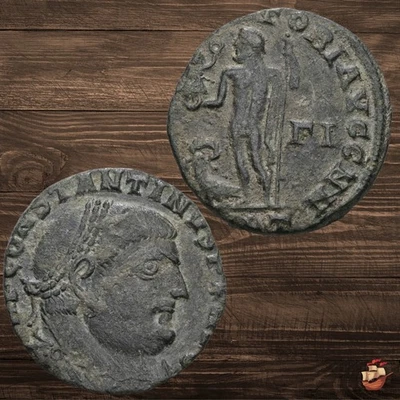 Byzantine Follis Coin - Constantine I - IOVI CONSERVATORI AVGG NN Antioch @i743 - Image 1 of 4