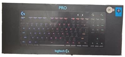 LOGITECH G PRO Mechanical Gaming Keyboard - Black UK Layout GX Blue Clicky BNIB - Image 1 of 4