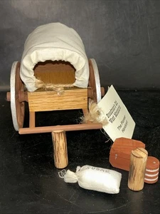 Miniature Pioneer Handcart Wagon Vintage 5”x6”x5.5” - Picture 1 of 10