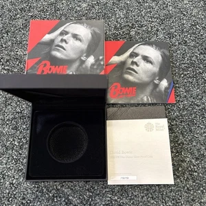 2020 Royal Mint Silver 1oz Proof Coin Box David Bowie - NO COIN - Picture 1 of 5