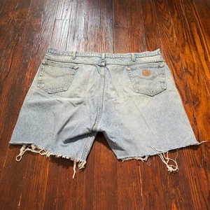 Vintage Carhartt Shorts Herren 40 Blau Cutoff Jeans Jorts Denim Faded MADE IN USA - Bild 1 von 14