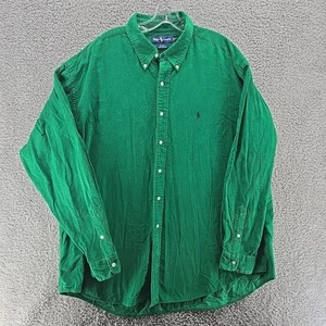 Polo Ralph Lauren Herren 2X Cord Grün Blake Hemd Langarm Button Down XXL - Bild 1 von 8