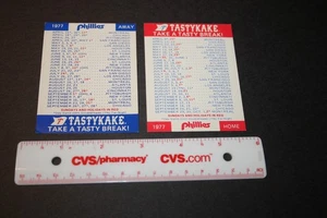 Phillies TASTYKAKE Spielplan 1977 - Bild 1 von 2