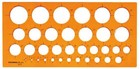 Rumold Kreisschablone Zeichenbedarf Ø 1mm-35mm orange 1 mm steigend,