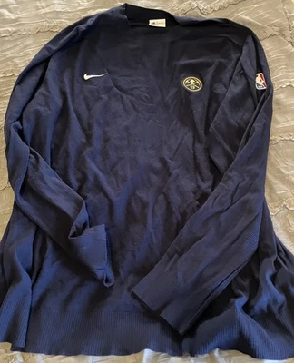 DENVER NUGGETS Basketball NIKE Blue NBA Casual Sweater Men's 2XL Tall XXL - Image 1 of 3