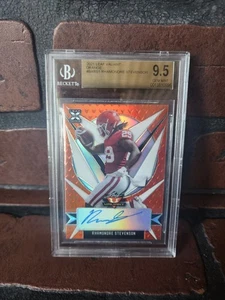 RHAMONDRE STEVENSON ROOKIE AUTOGRAPH 2021 Leaf VALIANT Orange /50 - Picture 1 of 6