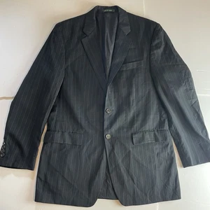 Chaqueta Blazer Lauren Ralph Lauren Macy’s Para Hombres Negra A Rayas Lana 40L - Imagen 1 de 9