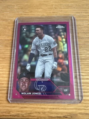 2023 Topps Chrome Update Series -Nolan Jones #USC178 Magenta Refractor /399 (RC) - Image 1 of 2