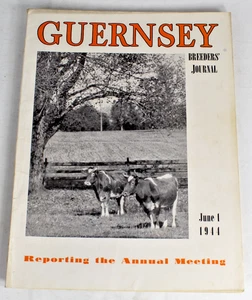 Guernsey Breeders Journal June 1, 1944 Cow Calf Bull Farms Cattle Dairy Ads - Imagen 1 de 18