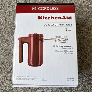 Nuevo KitchenAid KHMB732ER Batidora de Mano Inalámbrica de 7 Velocidades, Rojo Imperio - Imagen 1 de 7