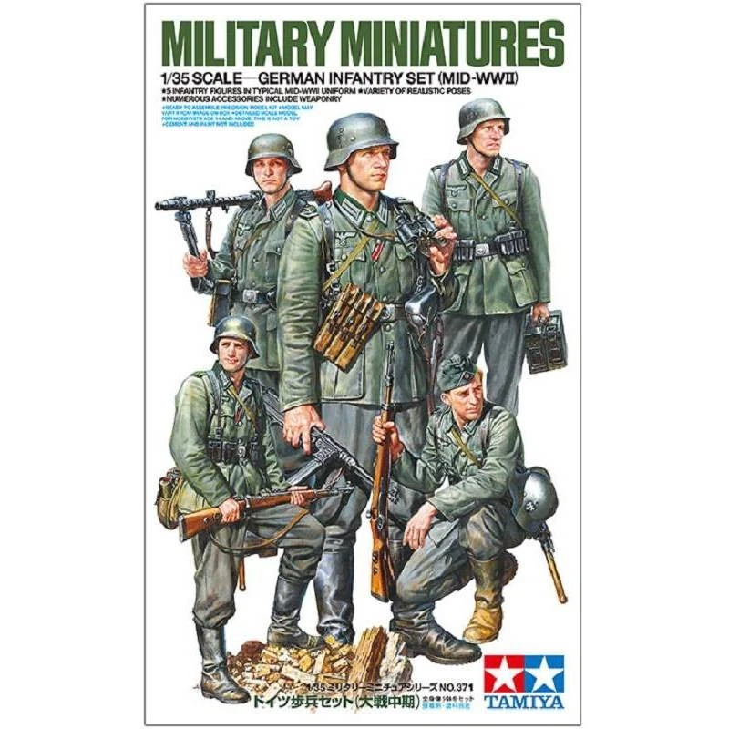 Tamiya 1/35 German Infantry Set (mid-wwii) - 5 Fig.