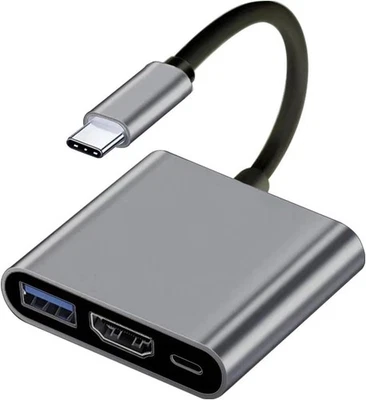 3 in 1 Multiport USB-C Hub Type C to 4K HDMI USB 3.0 Adapter For Macbook Laptop - Image 1 of 4