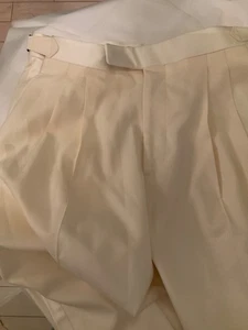 NEU $ 398 Todd Snyder Gurkha elfenbeinfarben Smoking Wolle mit Satin Streifen Hose - 32 x 34 - Bild 1 von 4