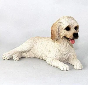 LABRADOODLE BLONDE DOG Figurine Statue Hand Painted Resin Gift Pet Lovers - Picture 1 of 1