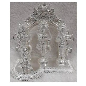Ram Darbar Idol In Pure 925 Silver / Ramdarbar Statue In Silver - Picture 1 of 1