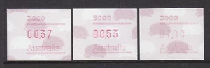FRAMAS: 37c BUTTON SET OF 3, ECHIDNA P/C 3000 MUH. - Bild 1 von 1
