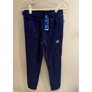 Adidas Essentials Originals Pants Night Sky Blue Joggers Primegreen Size S - Picture 1 of 5