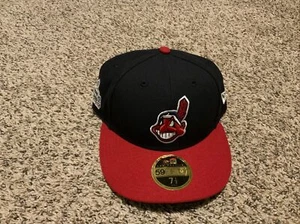 Cleveland Indians New Era 59FIFTY Fitted 7 1/2 2016 World Series Hat Low Profile - Picture 1 of 5