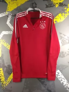 Ajax Amsterdam Training Football Soccer Jacket Red Adidas Men Size M ig93 - Picture 1 of 12