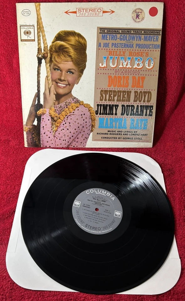 Billy Rose's Jumbo 1962 Soundtrack LP Doris Day Jimmy Durante Ultrasonic cleaned - Image 1 of 3