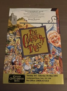 CANTERBURY TALES 1994 York Grand Opera House Theatre Flyer Brian Glover - Picture 1 of 3