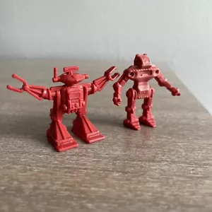 Vintage Arco Rogun Robots Mini Figures 1980's 80's Sci-Fi Toy Lot Of 2, Red - Picture 1 of 5