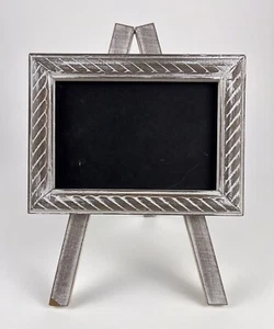 Announcement Chalkboard Easel Framed Chalkboard White Wash 11 X 8 Alphabet Soup - Picture 1 of 8