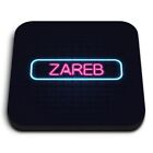 1x Square Fridge MDF Magnet Neon Sign Design Zareb Name #352620