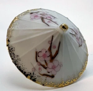 Parasol Miniature Porcelain Figurine Vintage Enesco from Japan Umbrella - Picture 1 of 4