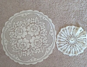 Lot Of 2 Dollies Lrg Round, Small Round White - Picture 1 of 10