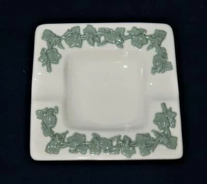 Wedgwood Queensware Green Celadon on Cream Color Smooth Edge, Ashtray, 3 3/8" - Picture 1 of 2