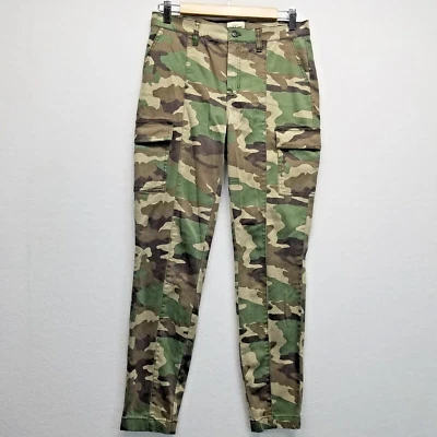 J. Crew Women's Cargo Pants Size 28x27 Style Toothpick Green Camouflage Mid Rise - Image 1 of 4