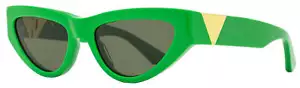 Bottega Veneta Cat Eye Sunglasses BV1176S 003 Green 55mm - Picture 1 of 2