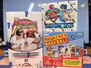 Chicago Cubs 24-25 MLB 3-Box 1/4 BOWMAN Hobby Box BREAK ARCHIVES & MORE - Picture 1 of 4
