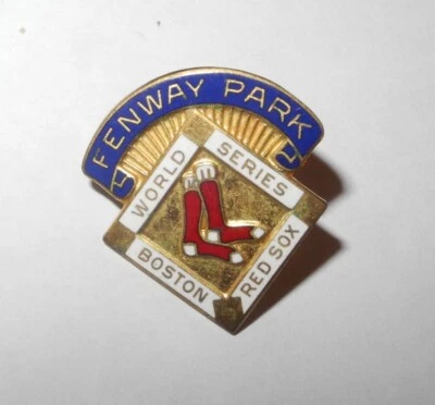 1967 Baseball Boston Red Sox World Series Press Pin Button Fenway Park Balfour - Image 1 of 2