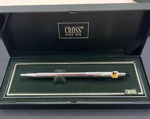 CROSS Disney store Mickey Mouse Silver Twisted Ballpoint Pen wz/Box Limited Mint - Picture 1 of 5