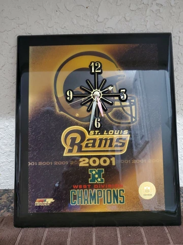 ST. LOUIS RAMS 2001 NFC West Division CHAMPIONS HELMET LOGO 8x10 Photo Cover