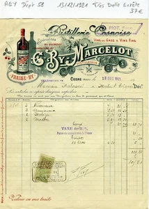 Dépt 58 - Cosne sur Loire - Très Belle Entête d'une Distillerie du 13/12/1921 - Picture 1 of 1