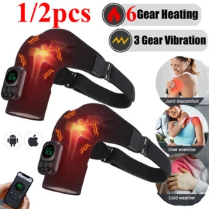 Heated Shoulder Massager with Vibration for Joint Pain Relief Wireless Control - Picture 1 of 23