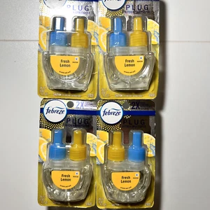 Febreze Plug In Fresh Lemon Scent Air Freshener 4 Refills Total - Picture 1 of 1
