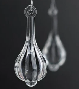 12-PACK ACRYLIC CRYSTAL CHANDELIER DROPS PRISMS BEADS FOR CENTERPIECES - Picture 1 of 1