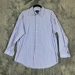 J Crew Oarsman Shirt Mens 16-32 Blue Striped Vintage Dress Formal Work Office - Picture 1 of 7