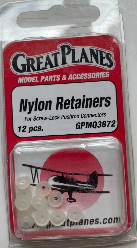 Great Planes Nylon Retainers (12 pc) GPMQ3872 - Image 1 of 1