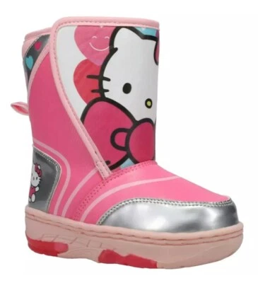 Novas Botas de Neve Hello Kitty Criança Menina Inverno 3Red Acende! Tamanho 9 - Imagem 1 de 4